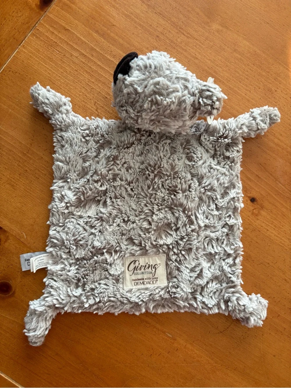Demdaco Giving Collection Bear Rattle Blankie, Brand New